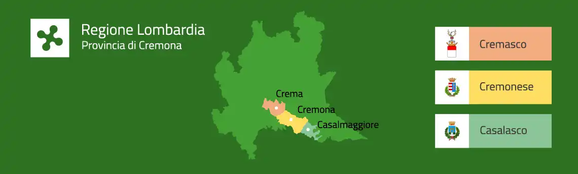mappa della Lombardia con provincia di Cremona